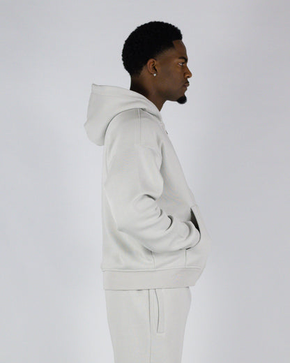 Zip Hoodie -  Light Grey