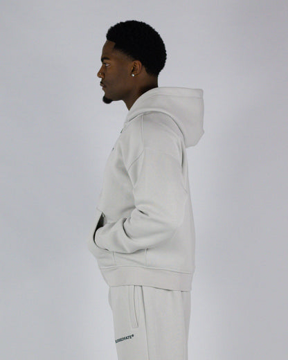 Zip Hoodie -  Light Grey